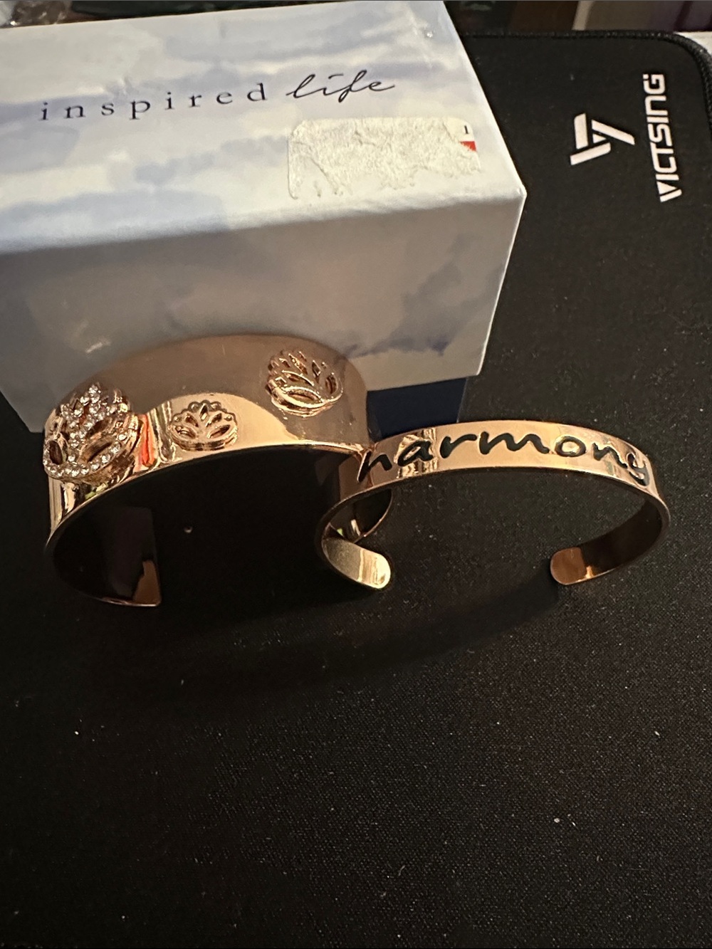 Inspire Rose Gold 'Harmony' Lotus Cuff Bracelet
#103